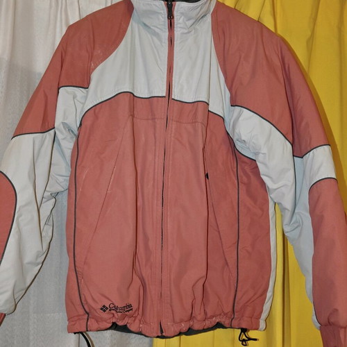 Columbia winter jacket like new, red/gray