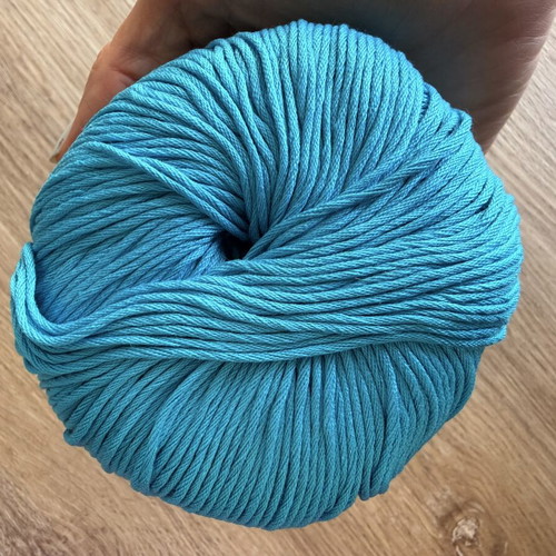 Cotton Cable 4 Yarn Spring Turquoise 5.5 Pieces New