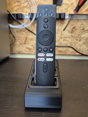 Remote control holder with 3 slots, minimalist design