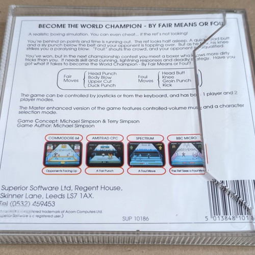 By Fair Means Or Foul BBC Micro disk game like new