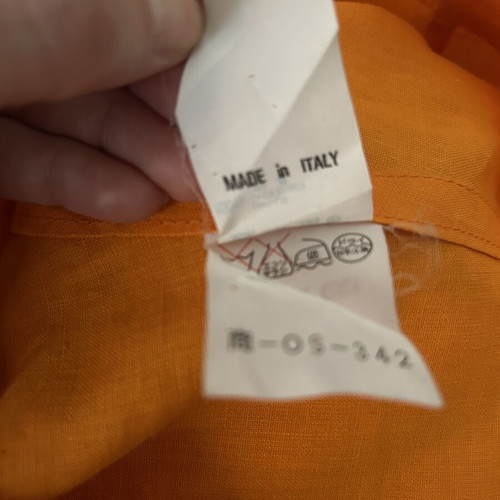 Linen Orange Jacket Gianfranco Ferre like new, size Large