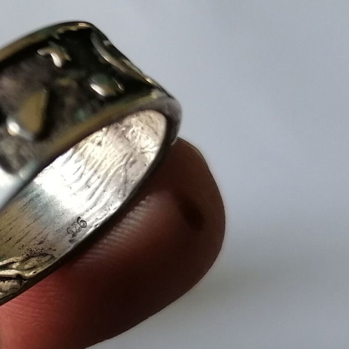 Silver 925 ring new with planet and stars no 55 (US 7)