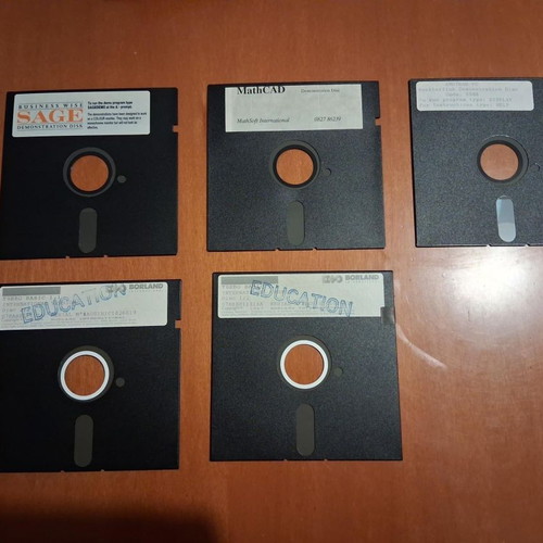 5.25-inch floppy disks used, pack of 5