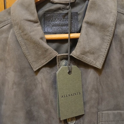 All Saints suede jacket new, gray, size L