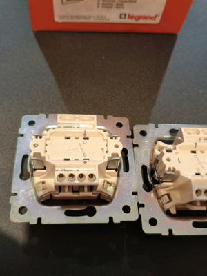 Legrand switches new, 1 double button, 2 single button