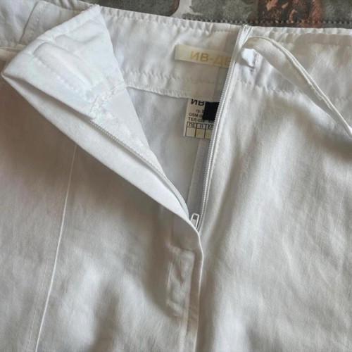 Vintage 90s Straight Long Skirt White Cotton Size M like new