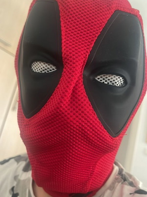 Μαλακή υφασμάτινη μάσκα Deadpool, ελαστικό διαπνέον ύφασμα