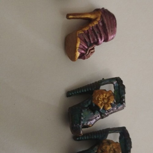 Doll shoes hand-painted, pack of 2 for 30 cm dolls, new