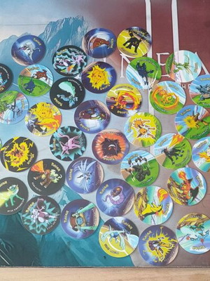 Pokémon League 1 Tazos Collection New, 50+ Pieces