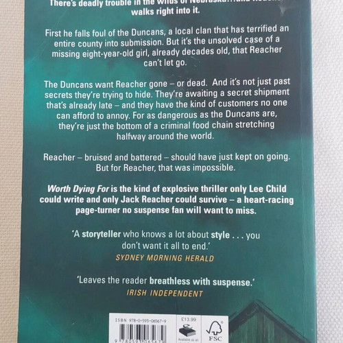 Worth Dying For book like new by Lee Child in English