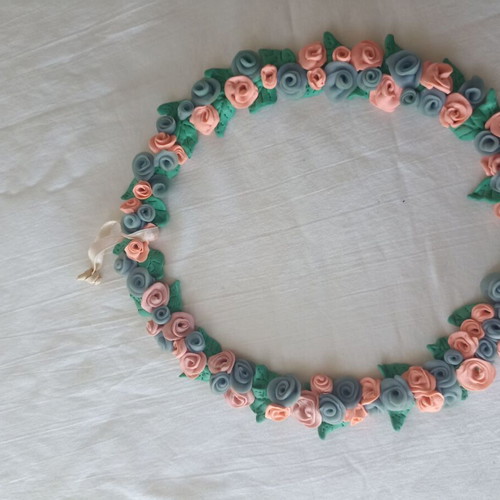Handmade wreath from polymer clay FIMO new