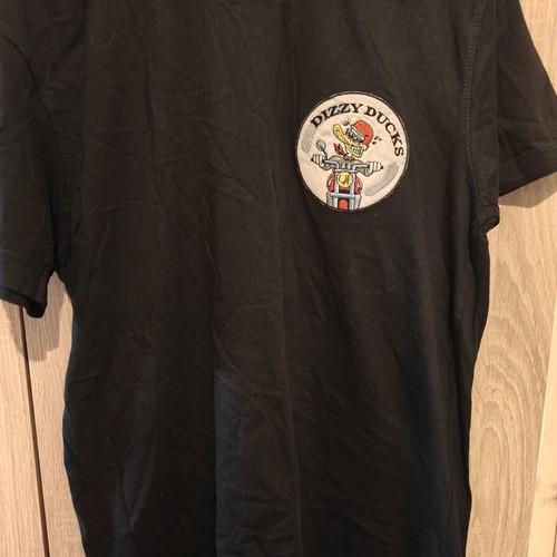 Dizzy Ducks Hakro men's T shirt small used, black cotton