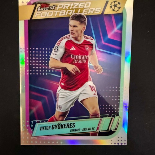 2025-26 Topps Finest Viktor Gyokeres #PF-25 Prized Footballers Refractor card new