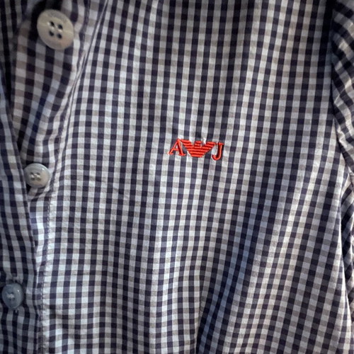 Armani Jeans shirt blue checkered like new, size S