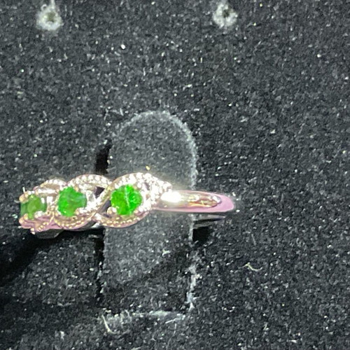 Diopside ring one size with authentic stone