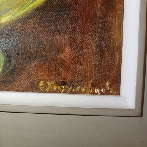Oil painting new oil on canvas with wooden frame 46x35 cm