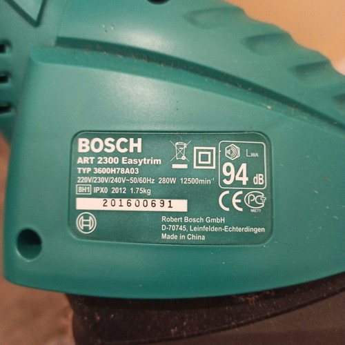Bosch electric string trimmer used without spool