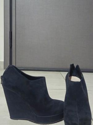 Ankle boots blue, size 36, like new, worn twice