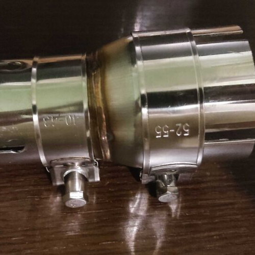 Universal motorcycle exhaust adapter 28–45mm to 51mm