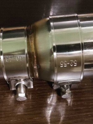 Universal motorcycle exhaust adapter 28–45mm to 51mm