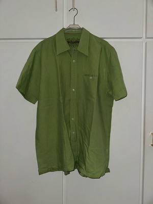 Springfield men's short-sleeve shirt XXL like new, green
