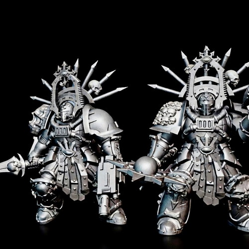 Chaos Lord in Terminator Armour proxy miniature