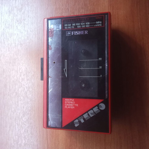 Fisher PH S250 Walkman red portable cassette player from 1980s used