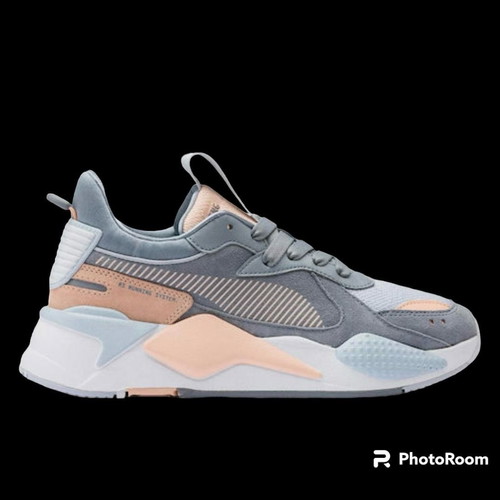 PUMA RS-X athletic shoes used, size 41, gray and light blue