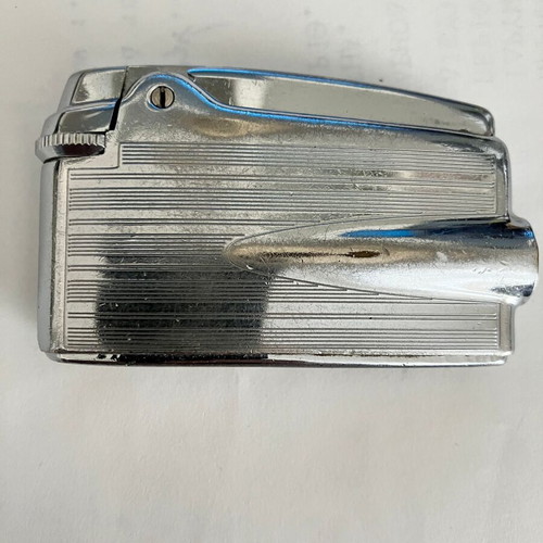Ronson Varaflame vintage lighter used satin chrome finish