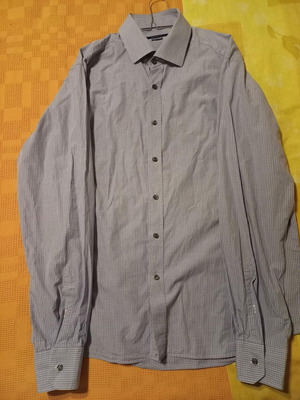 Manetti shirt XL white and gray like new