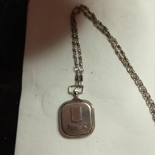 Antique Bandarias 1965-1975 quartz pocket watch silver color like new