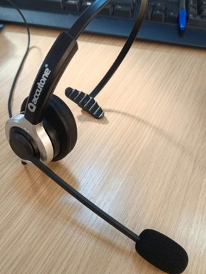 Accutone WB610MKII Mono Wired Headset new, durable for call centers