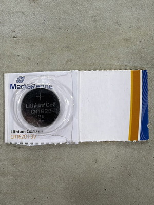 CR1620 Lithium Coin Cell Battery, packaged