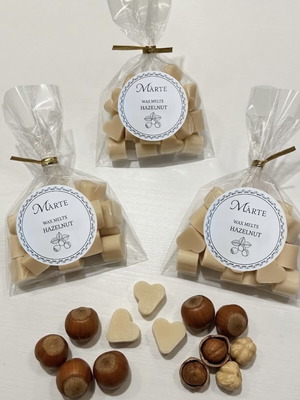 Wax melts heart-shaped with hazelnut scent 30g, new