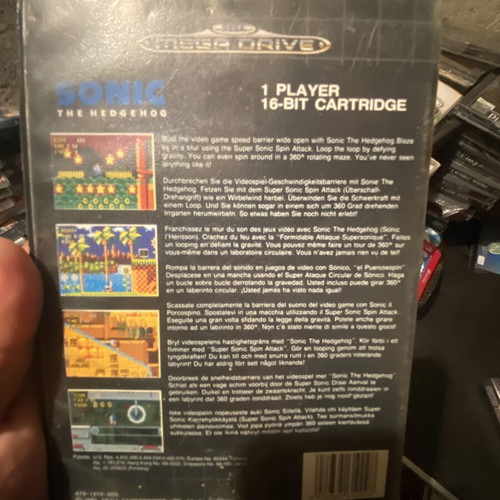 Sonic the Hedgehog Sega Mega Drive game like new
