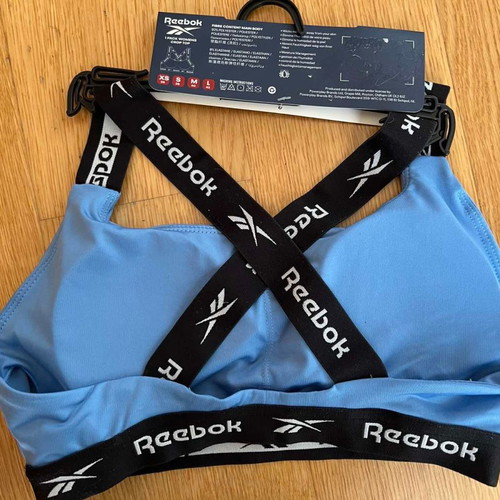 Reebok sports bralette new, size Small, blue