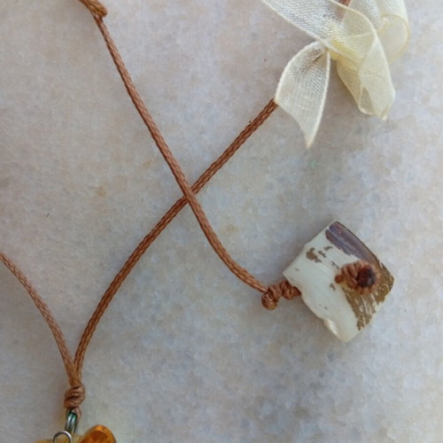 Handmade choker necklace with yellow butterfly crystal and matching bracelet