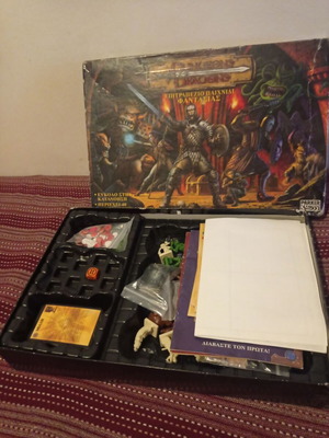Dungeons and Dragons fantasy board game used with missing parts