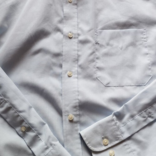 Christian Berg men's light blue non-iron dress shirt, L