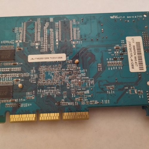 AGP Graphics Card J & J FX5200 128MB TV/DVI used