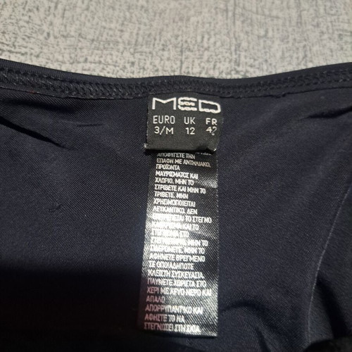 Med bikini bottom new, size M, black multicolor