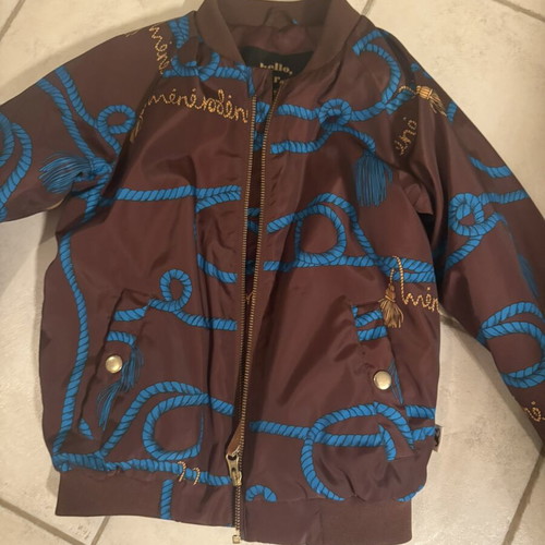 Mini Rodini children's jacket like new, size 6-7 years, brown and gold