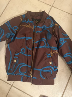 Mini Rodini children's jacket like new, size 6-7 years, brown and gold