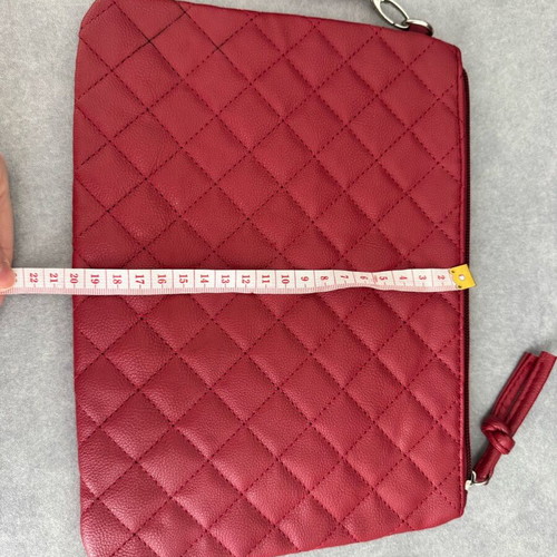 Terranova red clutch bag like new with quilted design