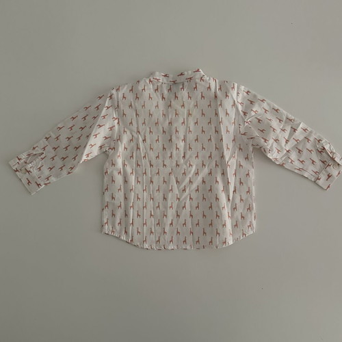 Cacharel bébé vintage 2006 cotton shirt with giraffe print, like new, size 23 months