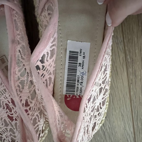 Exe espadrilles new, pink, size 38