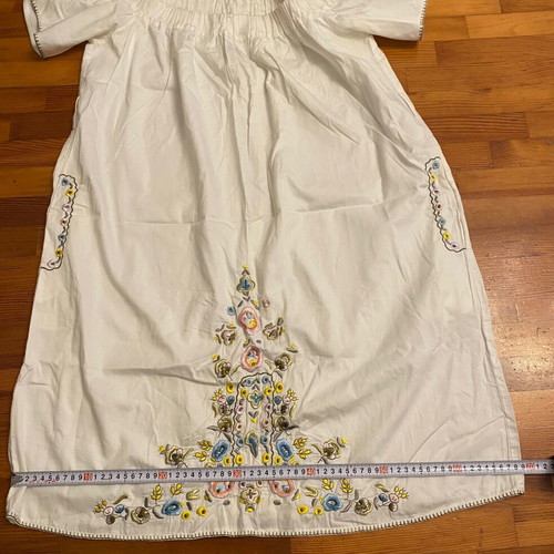 Ipekyol cotton dress used, size large, white with stains