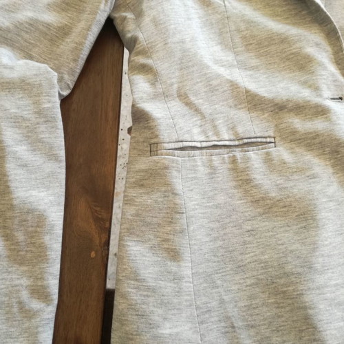 Casual cotton jacket Berska used, grey melange, size medium