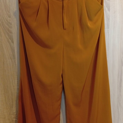 Stradivarius wide-leg pants, orange, size M