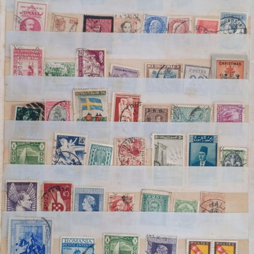 Stamp album used, Greek and foreign stamps before 1960
